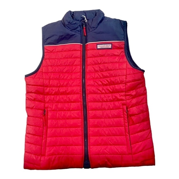 Vineyard Vines Boys Nor’Easter Puffer Red Velvet Sz XL NEW
